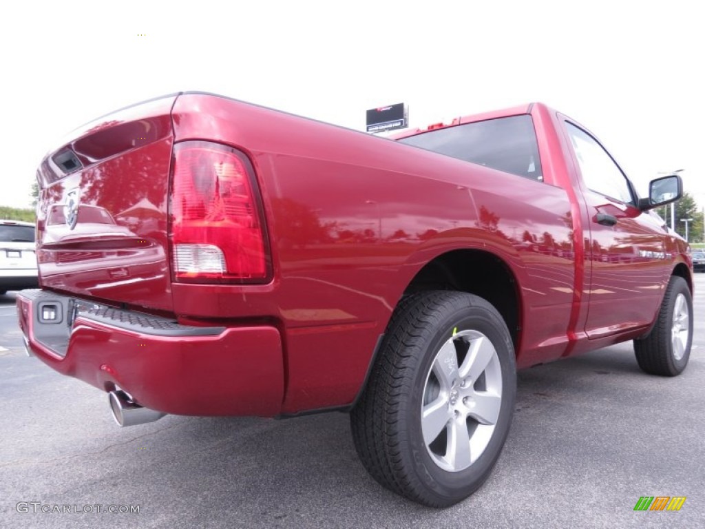 2012 Ram 1500 Express Regular Cab - Deep Cherry Red Crystal Pearl / Dark Slate Gray/Medium Graystone photo #3