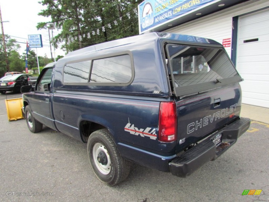 1995 C/K K1500 Regular Cab 4x4 - Indigo Metallic / Gray photo #12