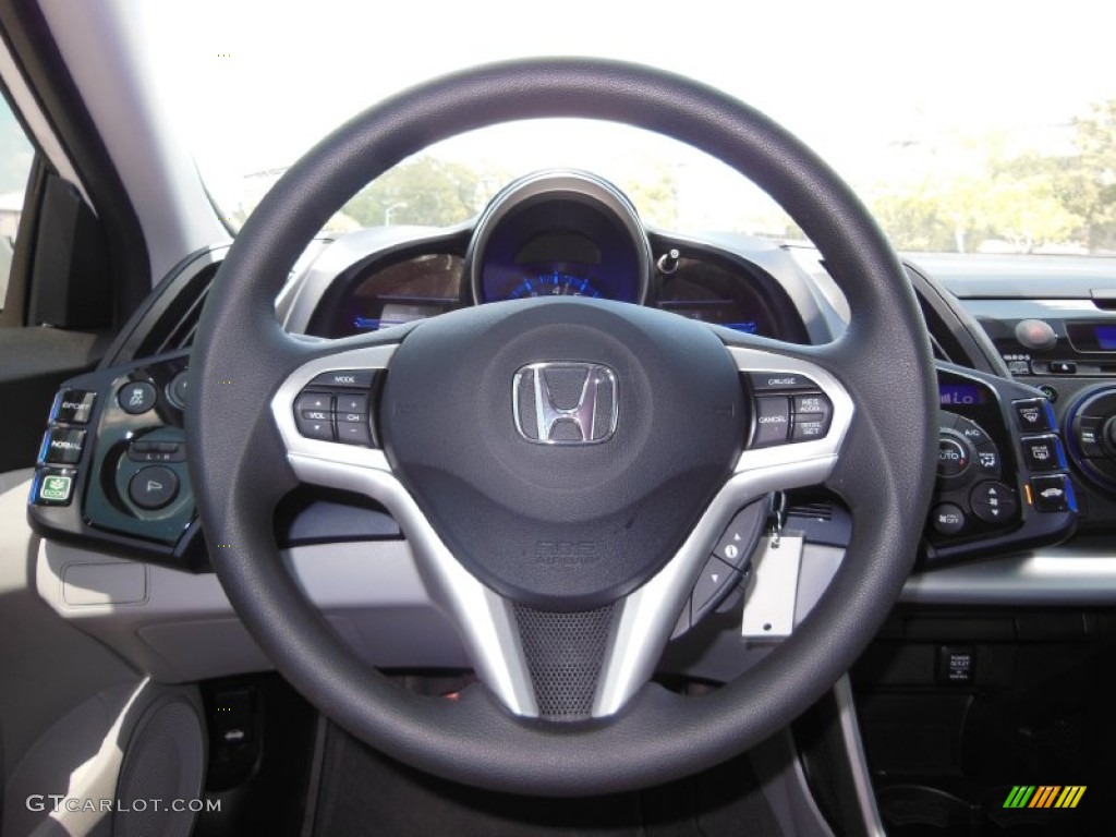 2011 Honda CR-Z Sport Hybrid Gray Fabric Steering Wheel Photo #70356918