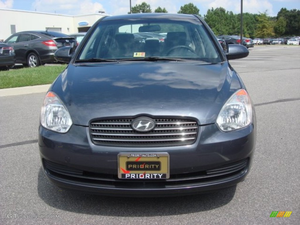 2007 Accent GLS Sedan - Charcoal Gray / Gray photo #9