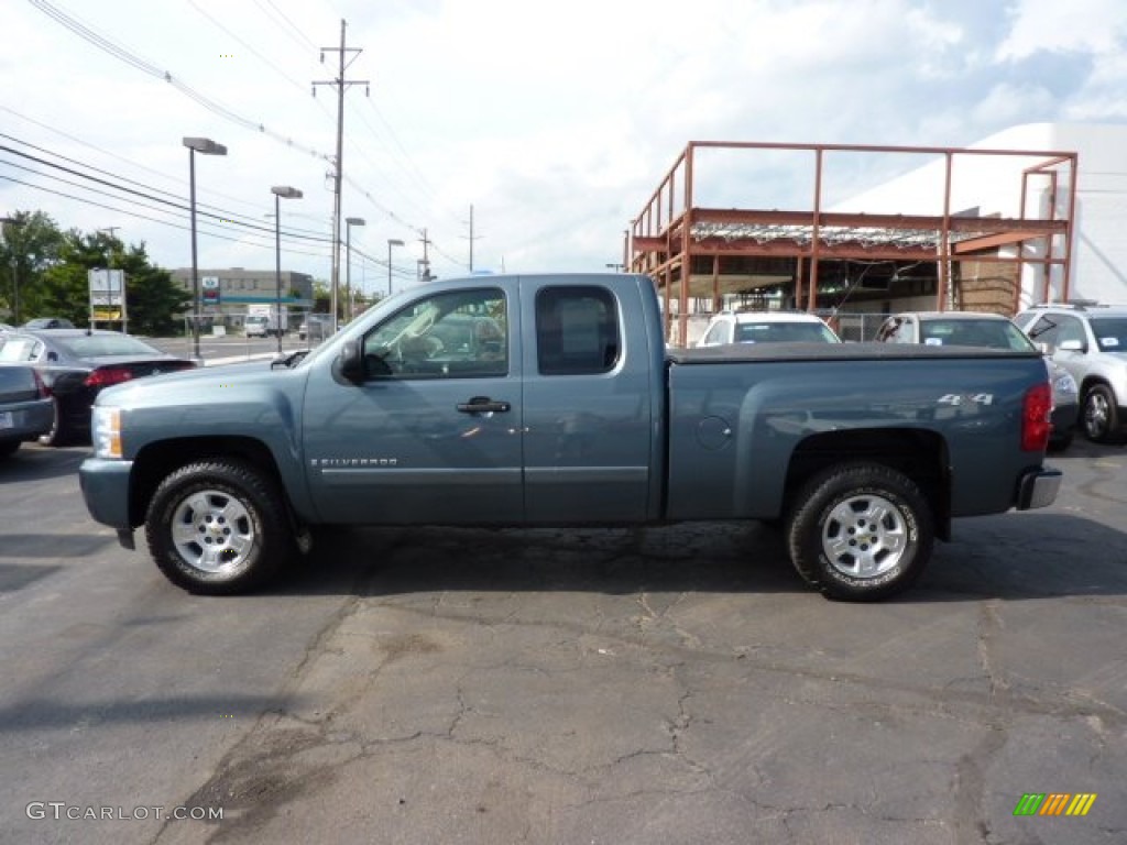 2008 Silverado 1500 LT Extended Cab 4x4 - Blue Granite Metallic / Ebony photo #4