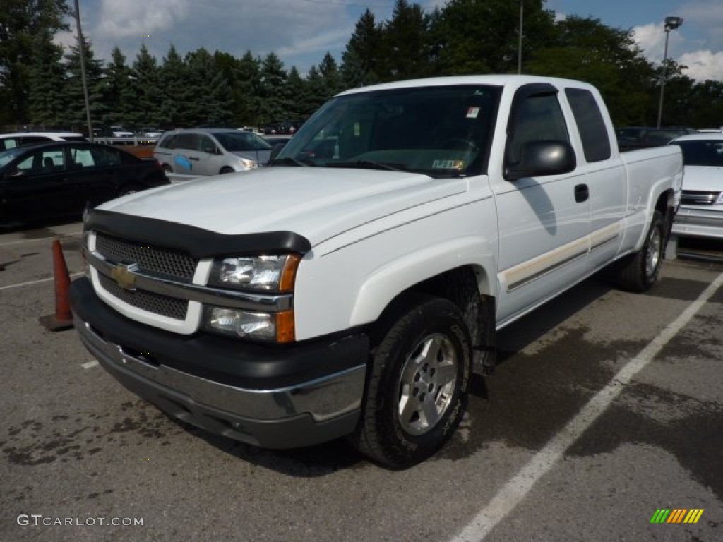 2004 Silverado 1500 Z71 Extended Cab 4x4 - Summit White / Dark Charcoal photo #3