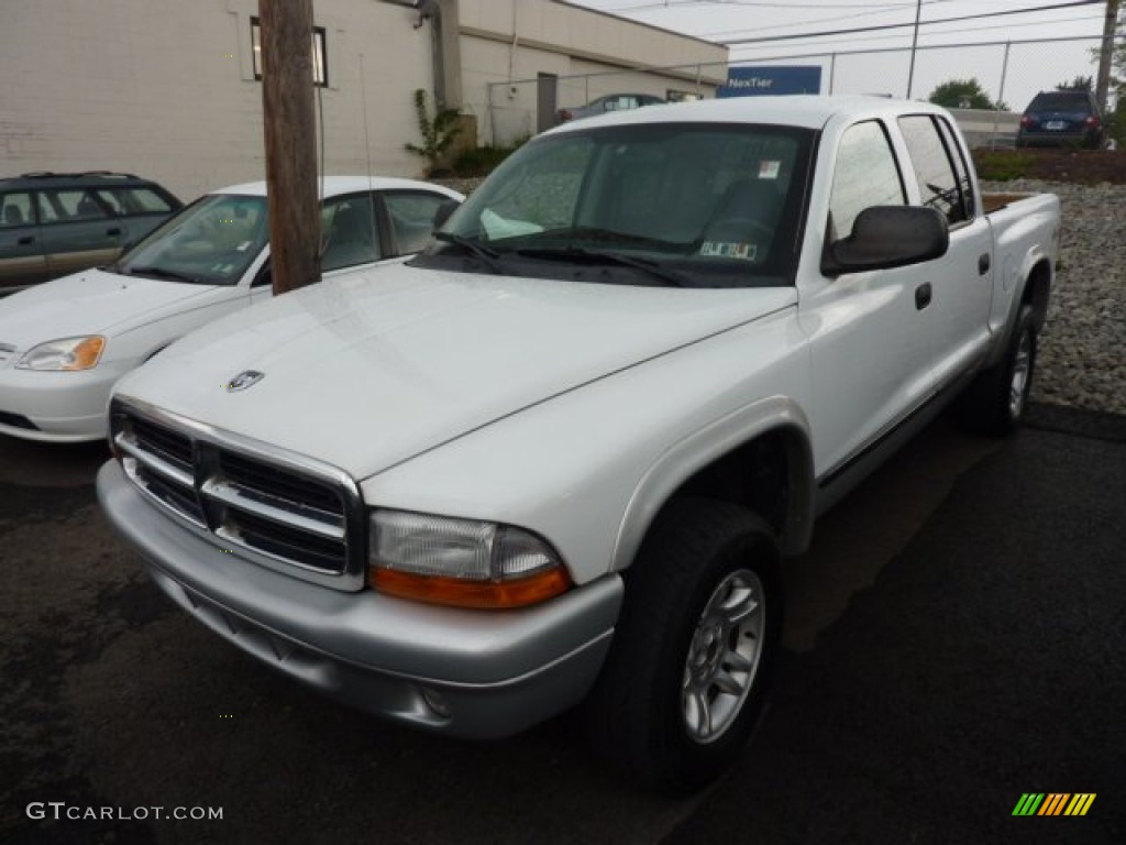 Bright White 2004 Dodge Dakota SLT Quad Cab 4x4 Exterior Photo #70358499