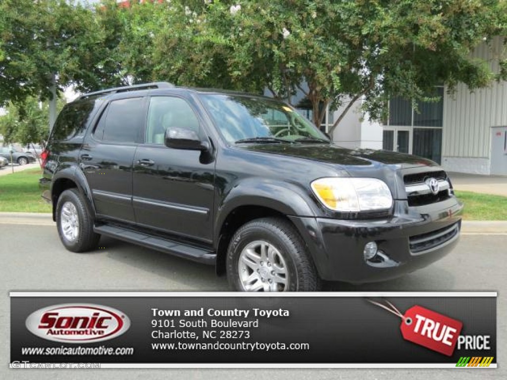 2006 Sequoia Limited 4WD - Black / Taupe photo #1