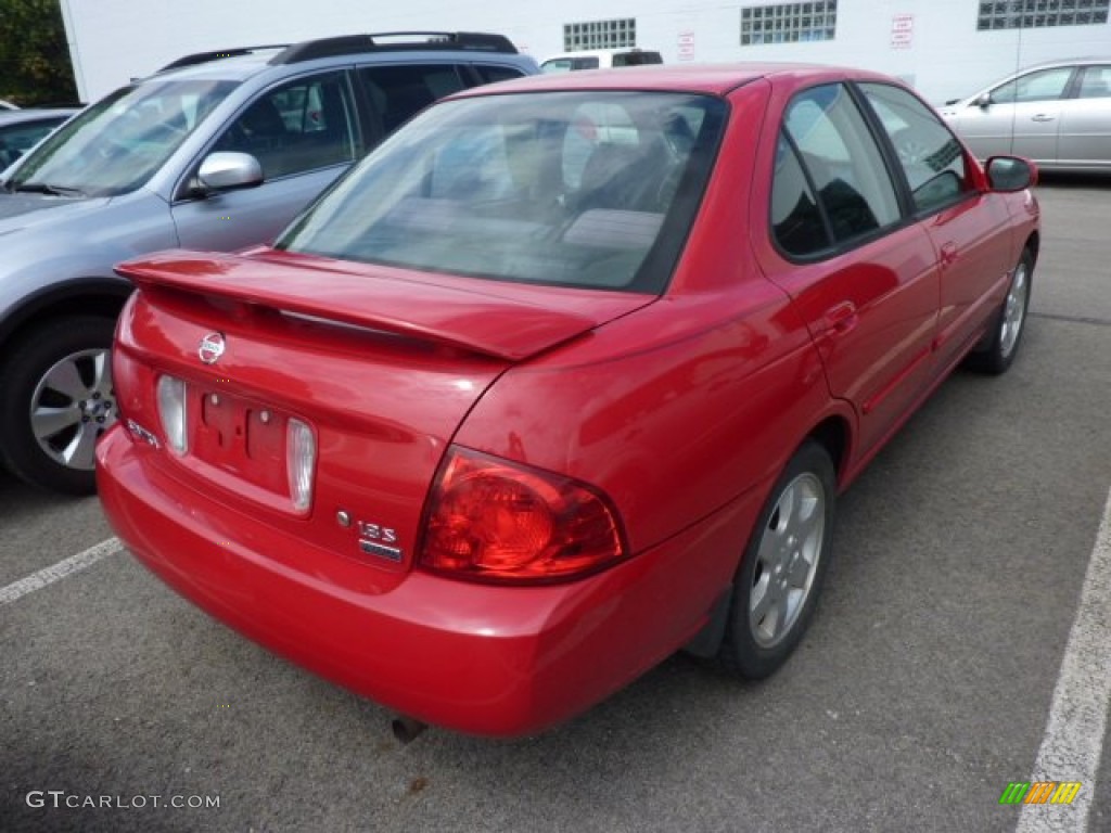 2006 Sentra 1.8 S - Code Red / Charcoal photo #3
