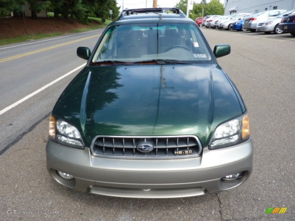 2003 Outback H6 3.0 Wagon - Timberline Green Pearl / Beige photo #2
