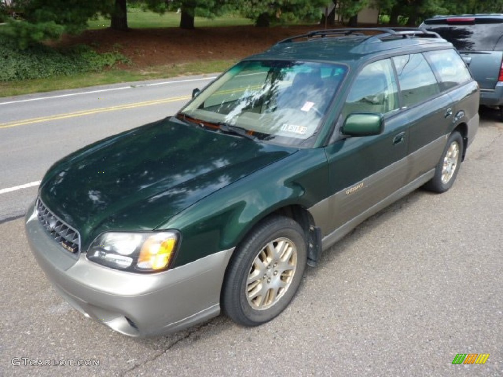 2003 Outback H6 3.0 Wagon - Timberline Green Pearl / Beige photo #3