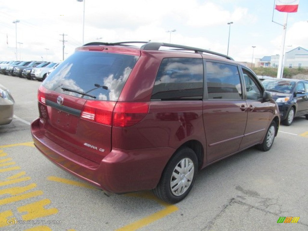 2005 Sienna CE - Salsa Red Pearl / Stone photo #5