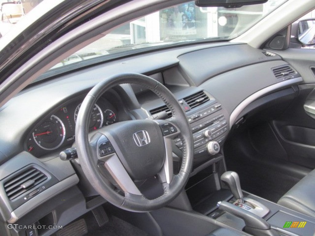 2009 Honda Accord EX-L Sedan Black Dashboard Photo #70361150