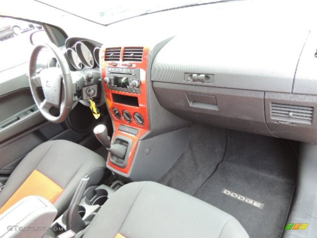 2009 Dodge Caliber SXT Dark Slate Gray/Orange Dashboard Photo #70361427