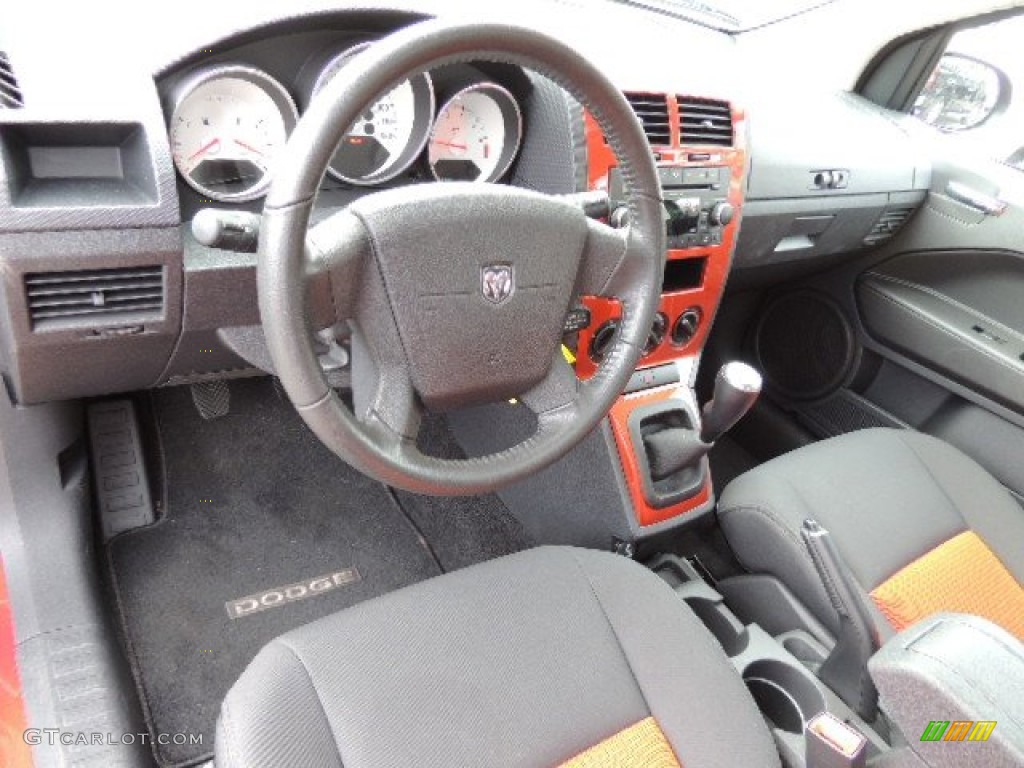 Dark Slate Gray/Orange Interior 2009 Dodge Caliber SXT Photo #70361461