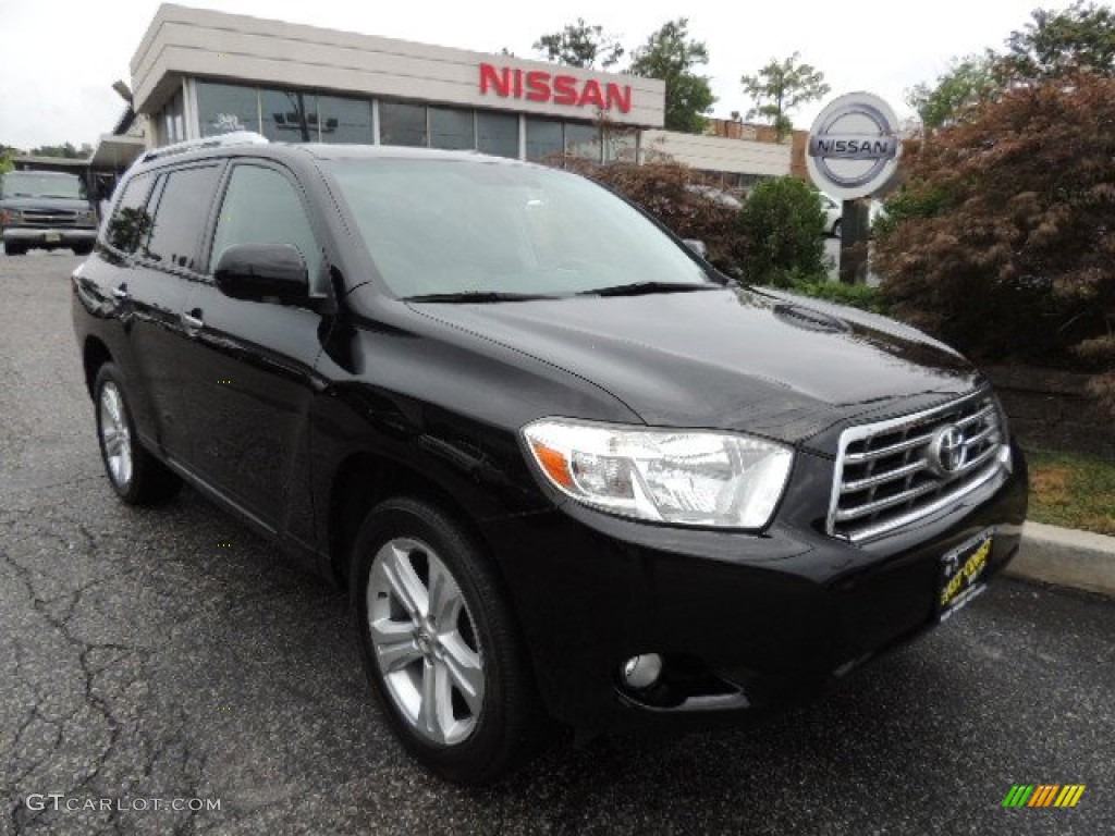 2008 Highlander Limited 4WD - Black / Black photo #1