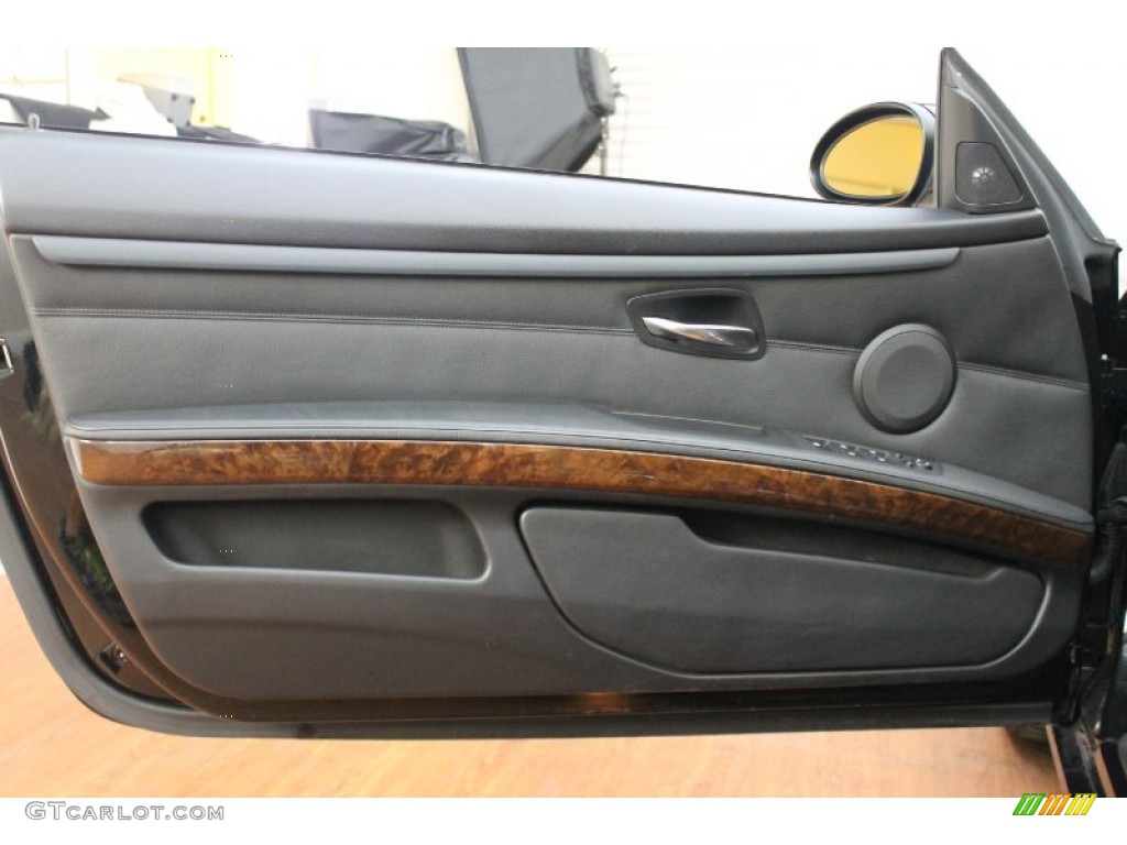 2008 BMW 3 Series 335i Convertible Black Door Panel Photo #70363305