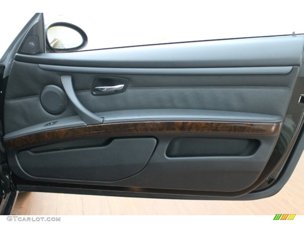 2008 BMW 3 Series 335i Convertible Black Door Panel Photo #70363320