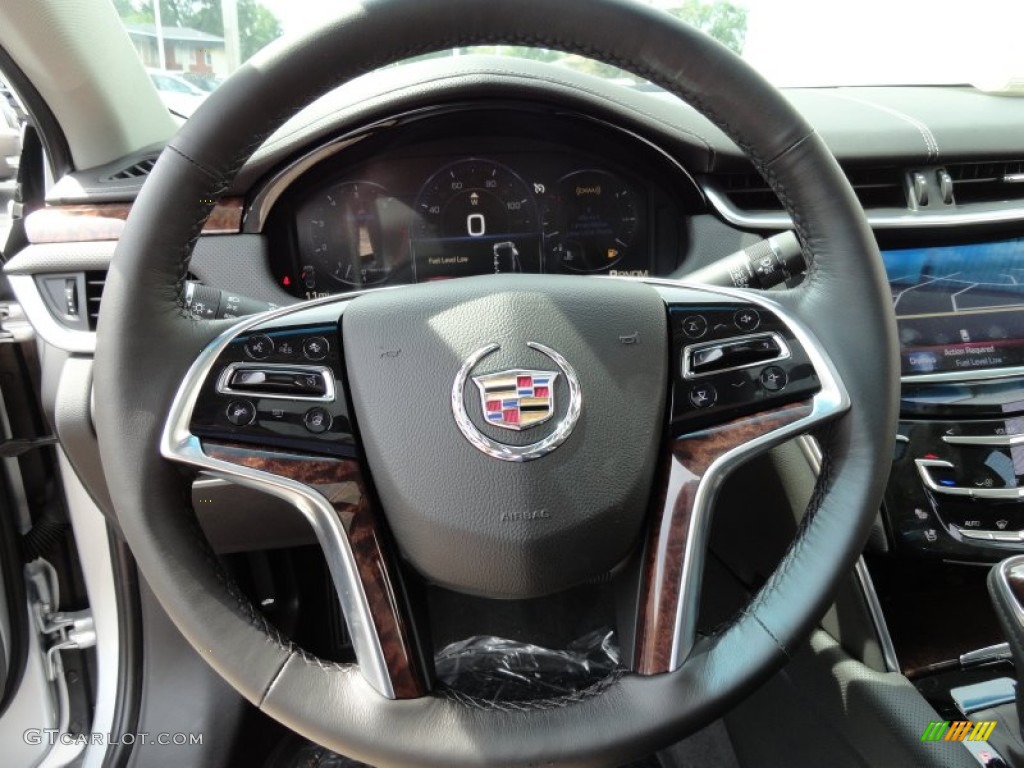 2013 Cadillac XTS Premium AWD Jet Black Steering Wheel Photo #70364532