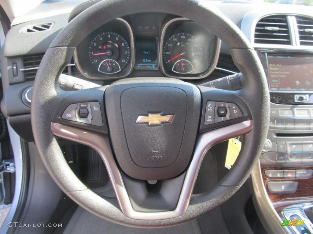 2013 Chevrolet Malibu LT Jet Black Steering Wheel Photo #70365084