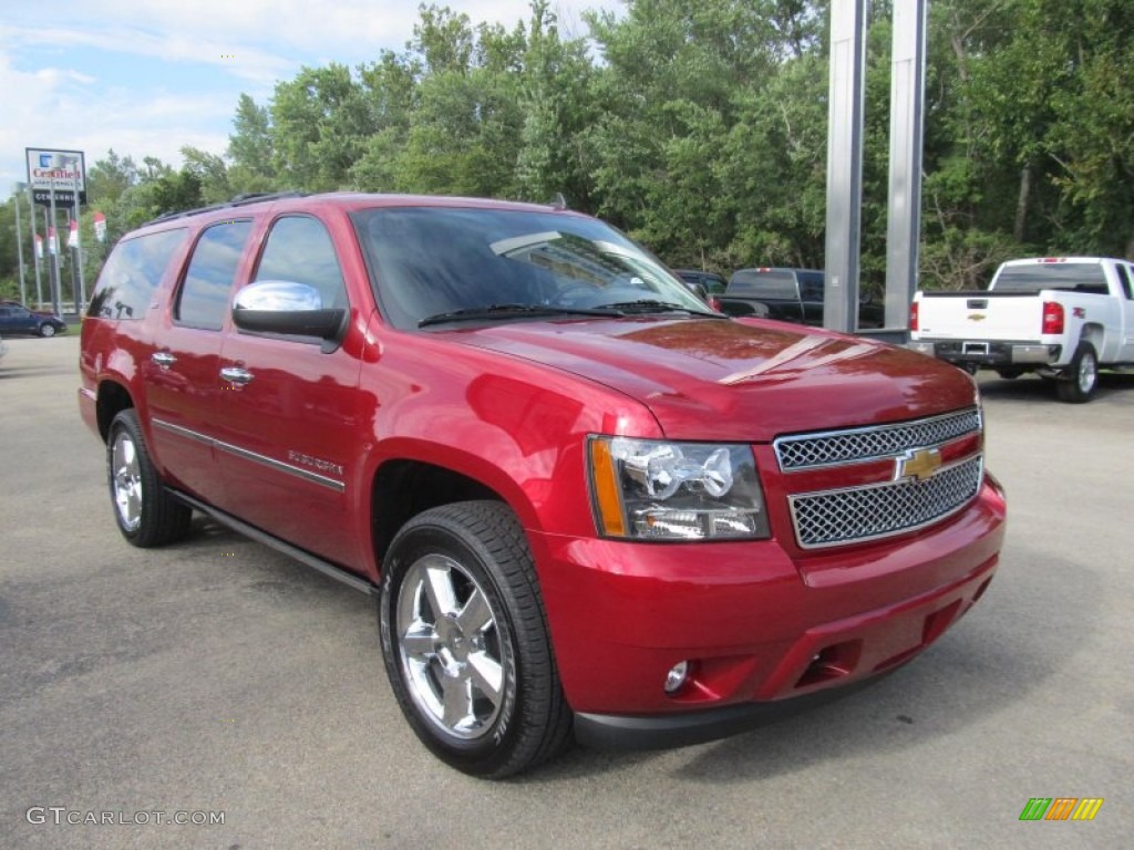 2013 Suburban LTZ 4x4 - Crystal Red Tintcoat / Ebony photo #6