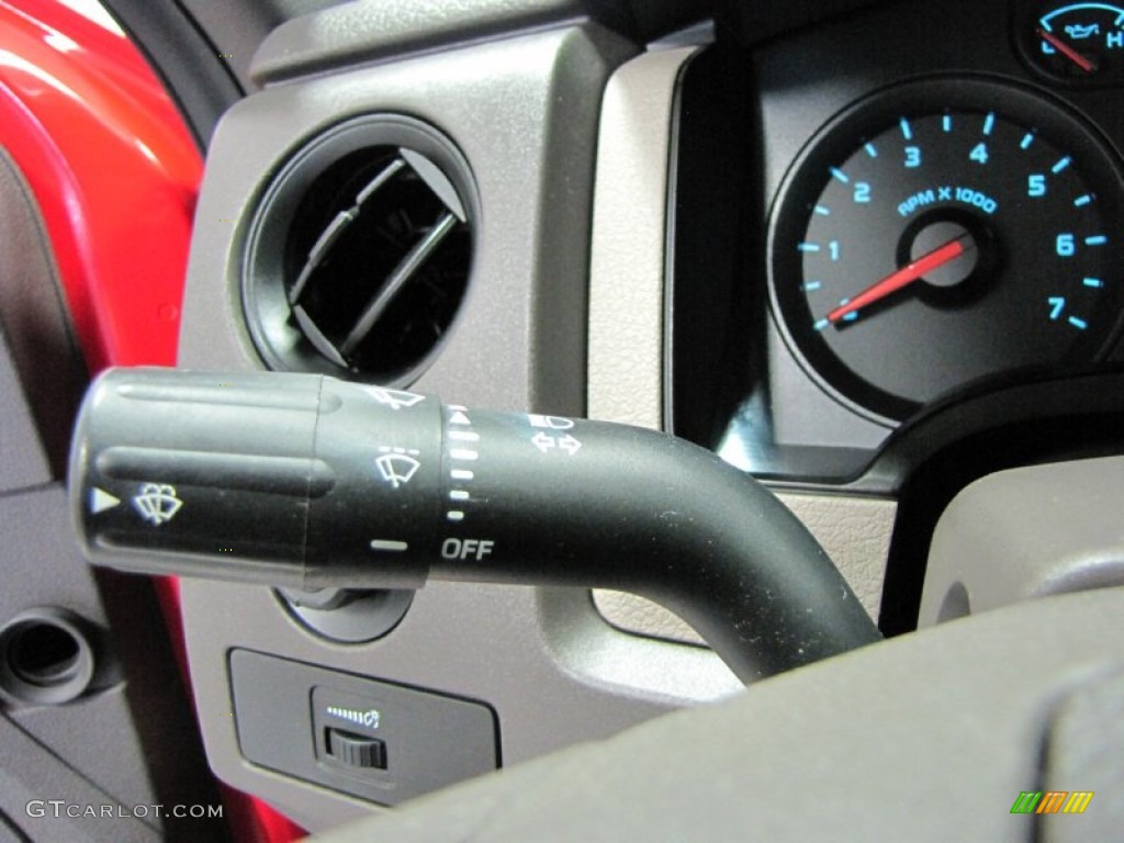 2010 F150 XL Regular Cab - Red Candy Metallic / Medium Stone photo #14