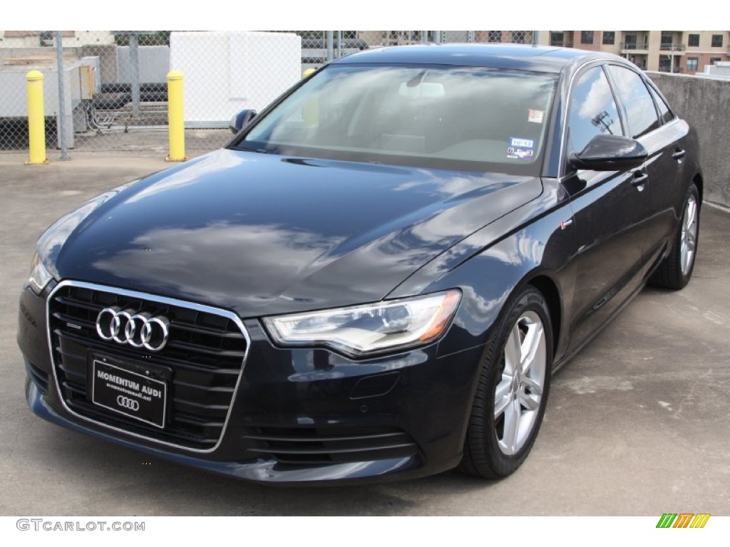 2012 A6 3.0T quattro Sedan - Moonlight Blue Metallic / Black photo #3