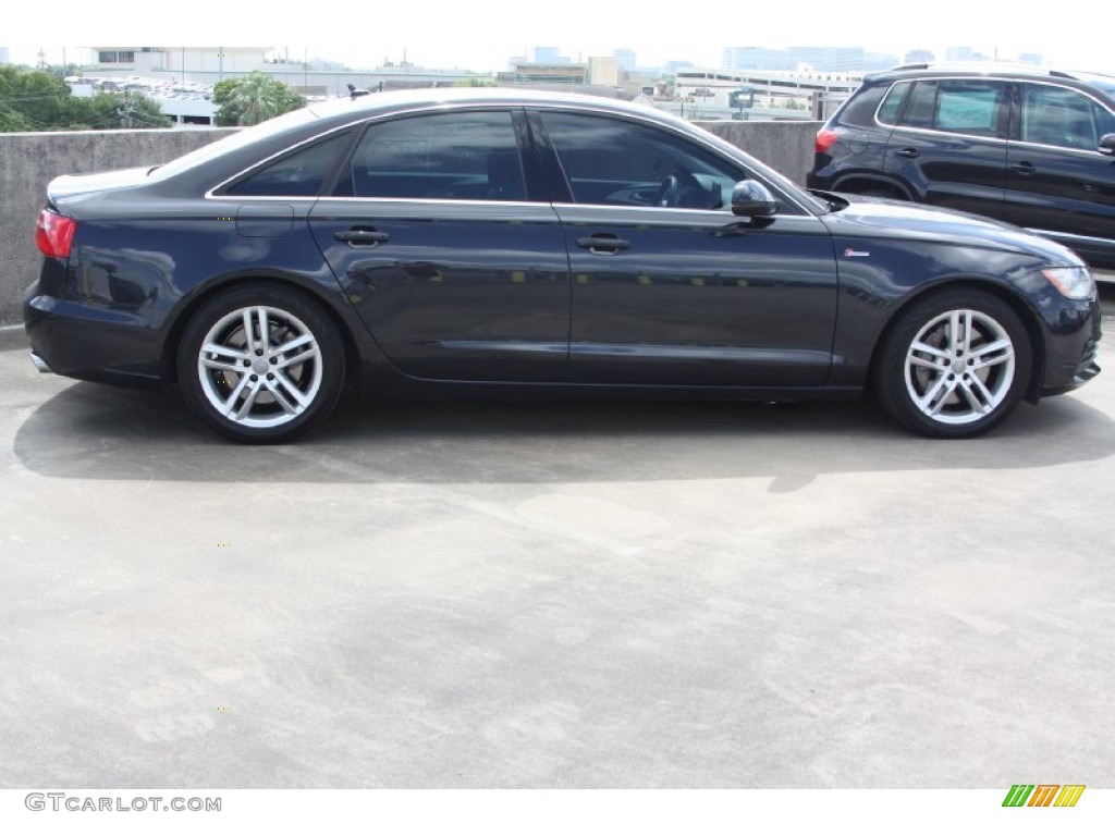 2012 A6 3.0T quattro Sedan - Moonlight Blue Metallic / Black photo #6