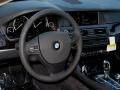 2012 BMW 5 Series Black Interior Steering Wheel Photo