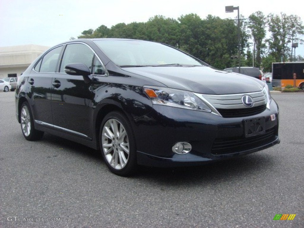 2010 HS 250h Hybrid Premium - Black Sapphire Pearl / Black photo #1