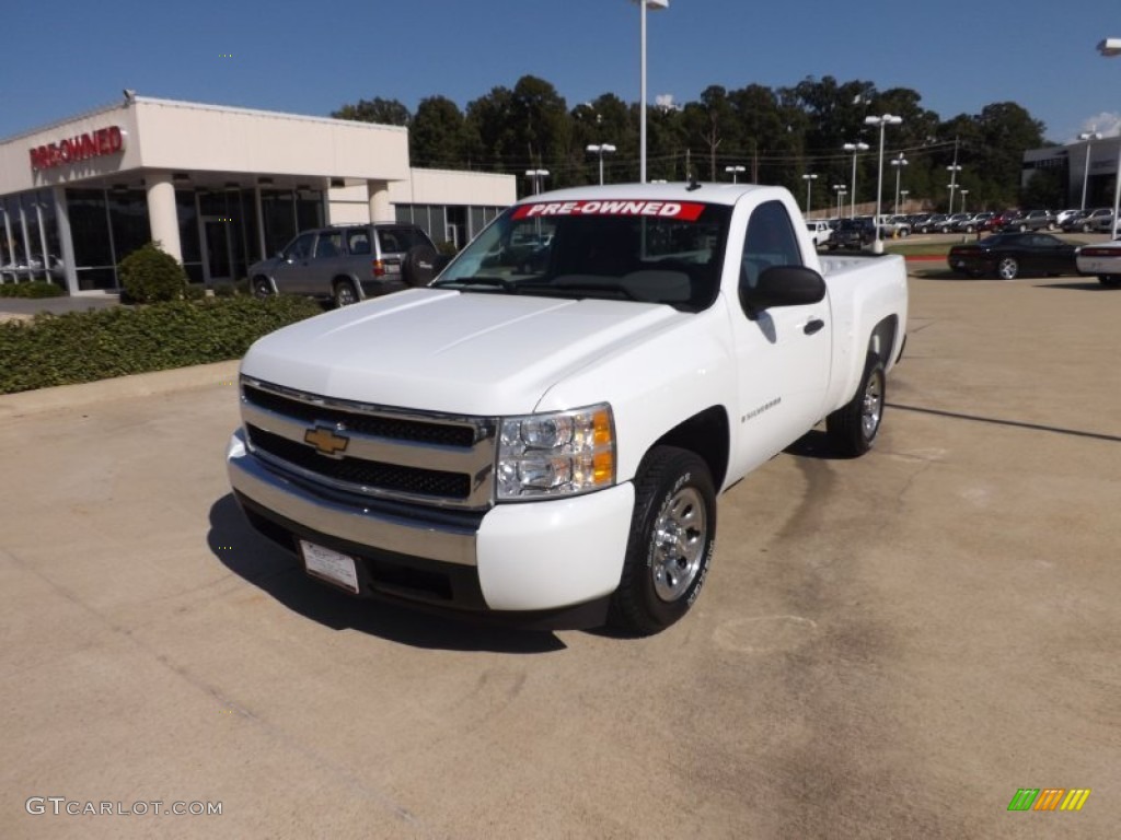 2008 Silverado 1500 LS Regular Cab - Summit White / Dark Titanium photo #1