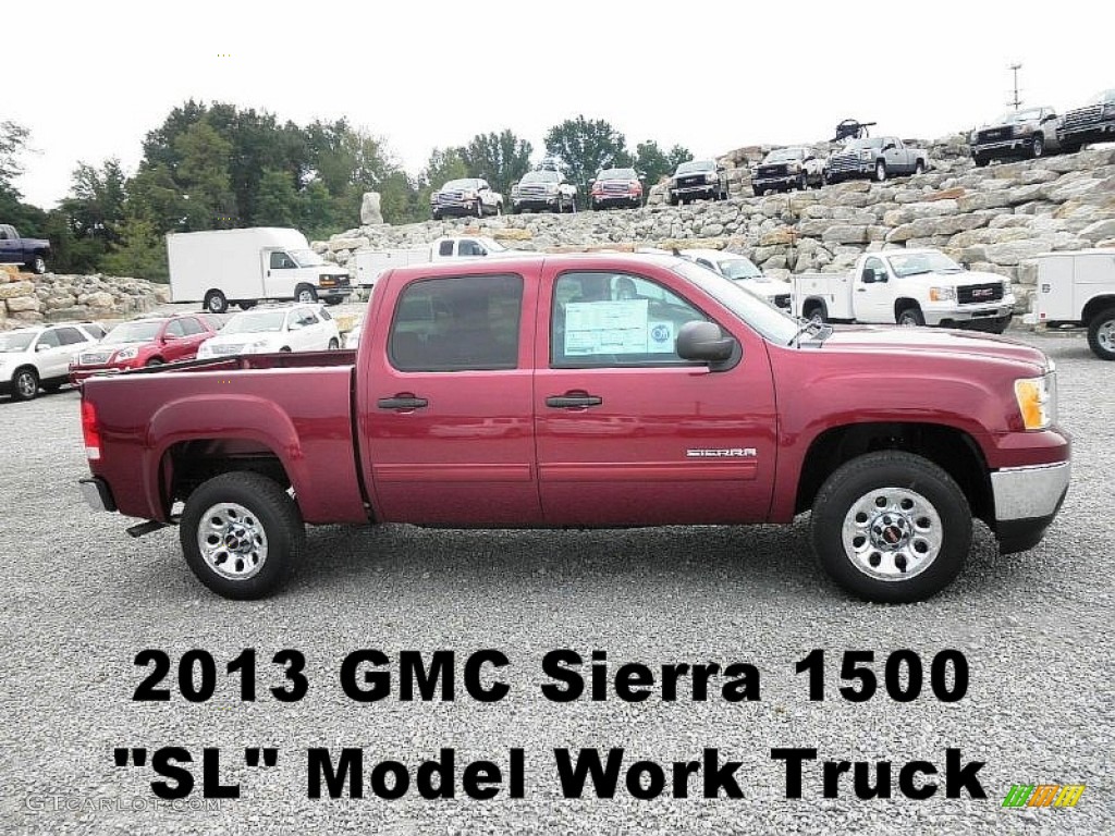 2013 Sierra 1500 SL Crew Cab - Sonoma Red Metallic / Ebony photo #1