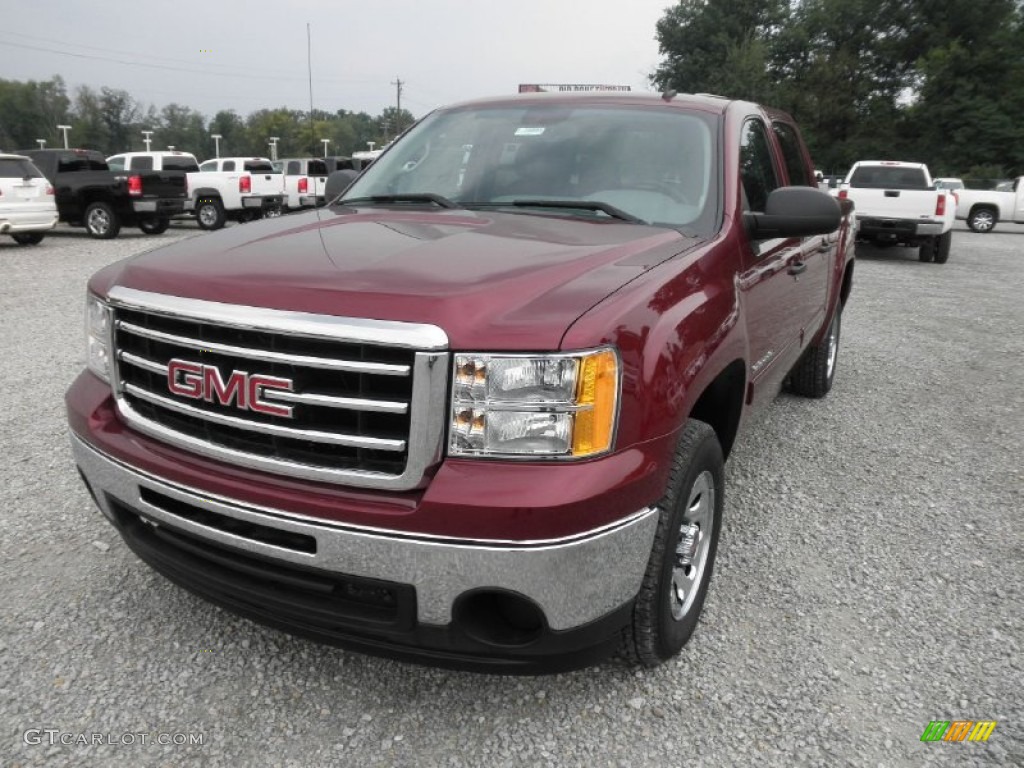 2013 Sierra 1500 SL Crew Cab - Sonoma Red Metallic / Ebony photo #3