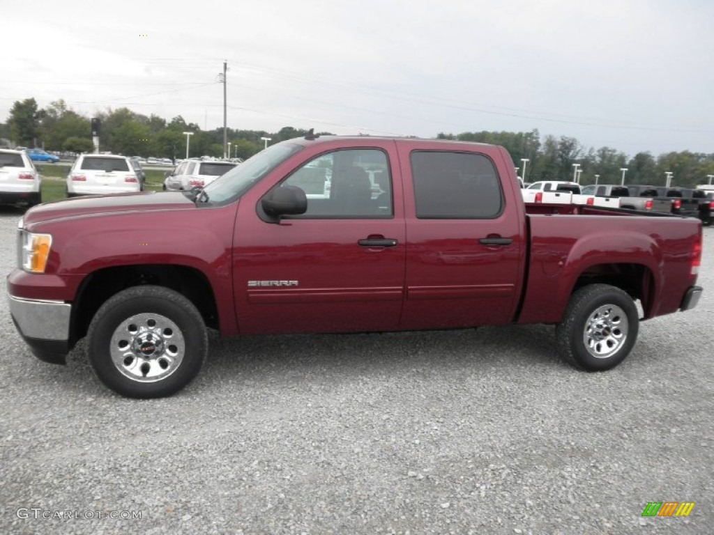 2013 Sierra 1500 SL Crew Cab - Sonoma Red Metallic / Ebony photo #4