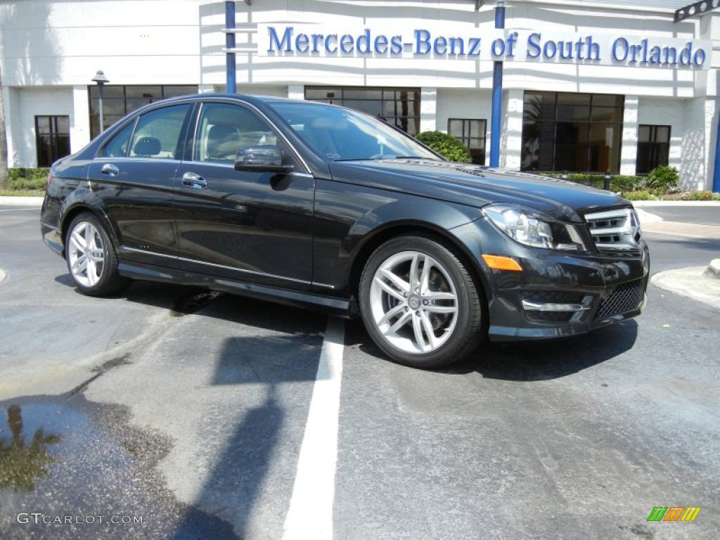 2013 C 250 Sport - Magnetite Black Metallic / Almond Beige photo #2