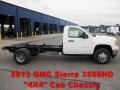 Summit White - Sierra 3500HD Regular Cab 4x4 Chassis Photo No. 1