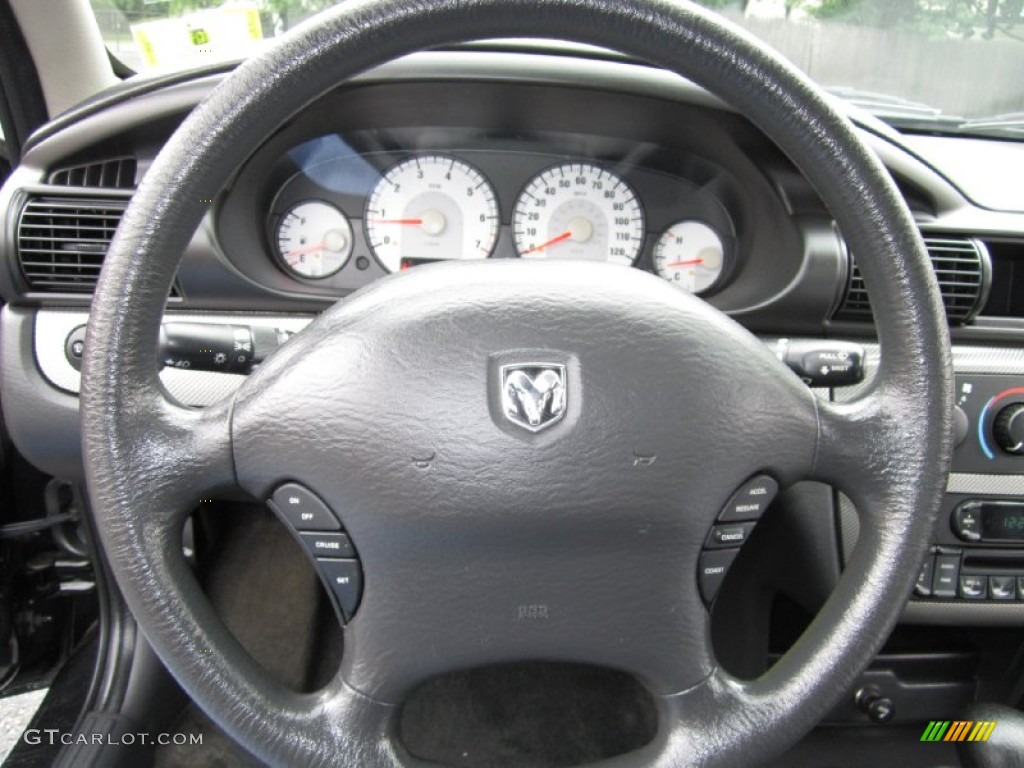2005 Dodge Stratus SXT Sedan Dark Slate Gray Steering Wheel Photo #70377180