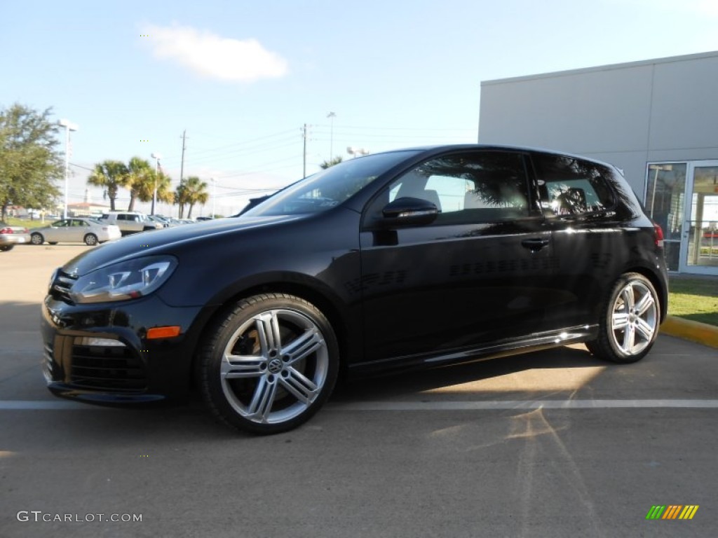 2013 Golf R 2 Door 4Motion - Deep Black Pearl Metallic / Titan Black photo #3