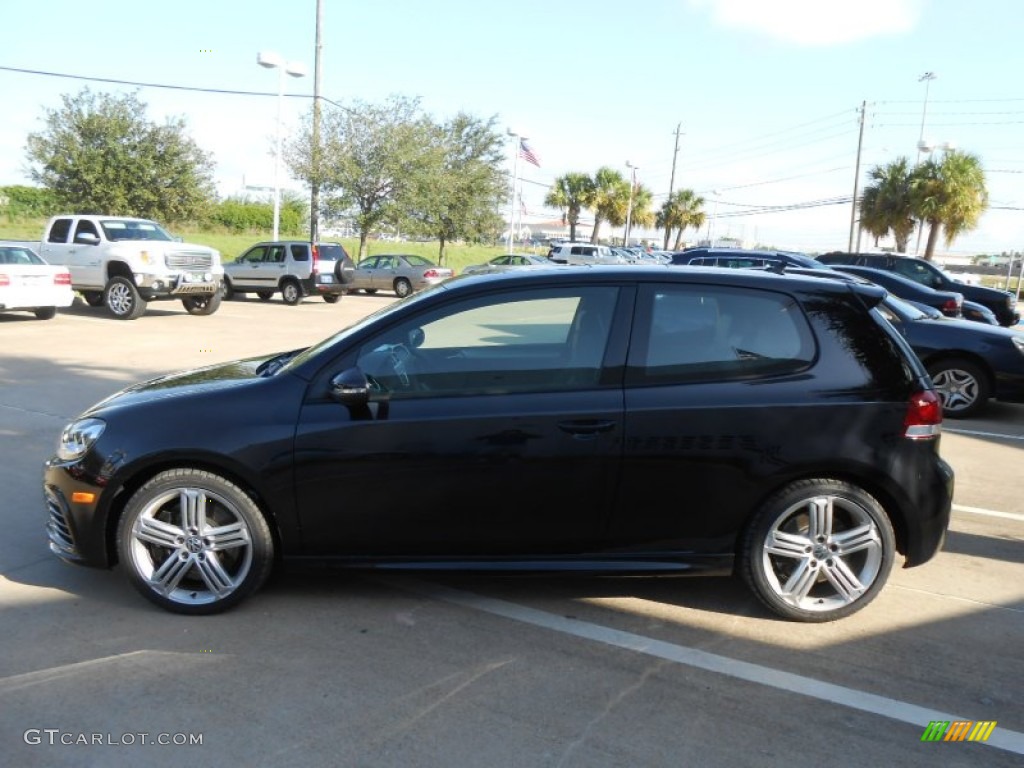 2013 Golf R 2 Door 4Motion - Deep Black Pearl Metallic / Titan Black photo #4