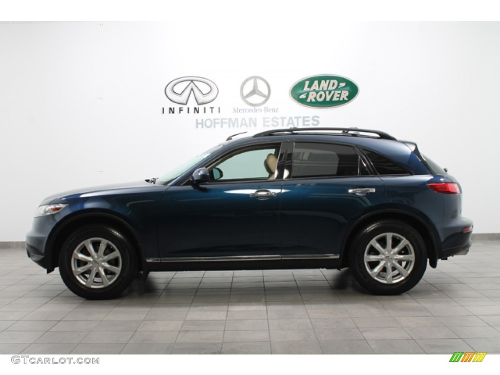 2006 FX 35 AWD - Sapphire Blue Pearl / Wheat photo #2