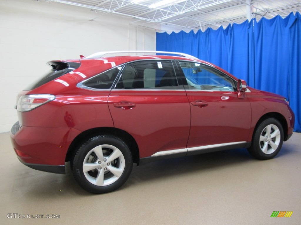 2010 RX 350 AWD - Matador Red Mica / Black/Brown Walnut photo #10