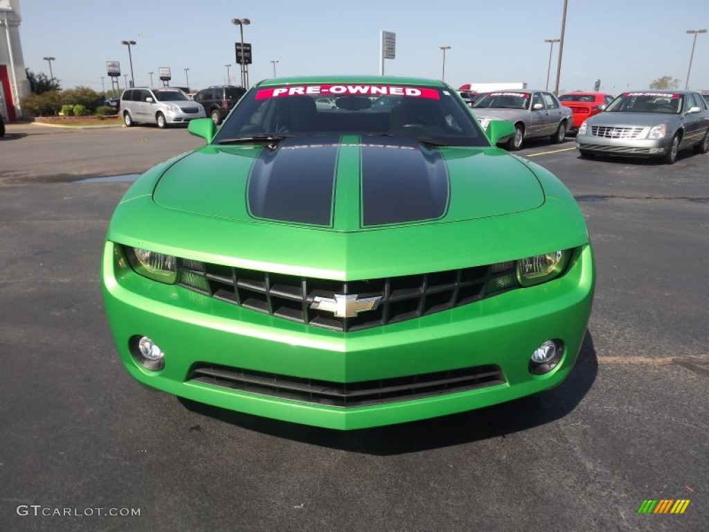 2010 Camaro LT Coupe Synergy Special Edition - Synergy Green Metallic / Black/Green photo #2