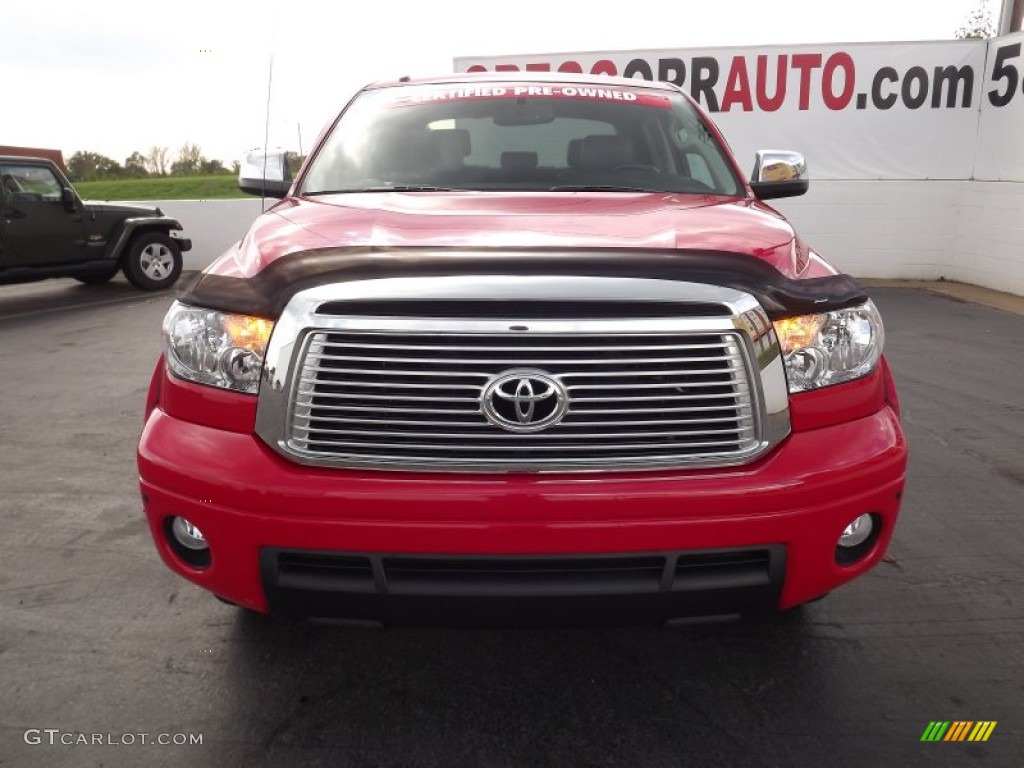 2010 Tundra Limited CrewMax 4x4 - Radiant Red / Black photo #2