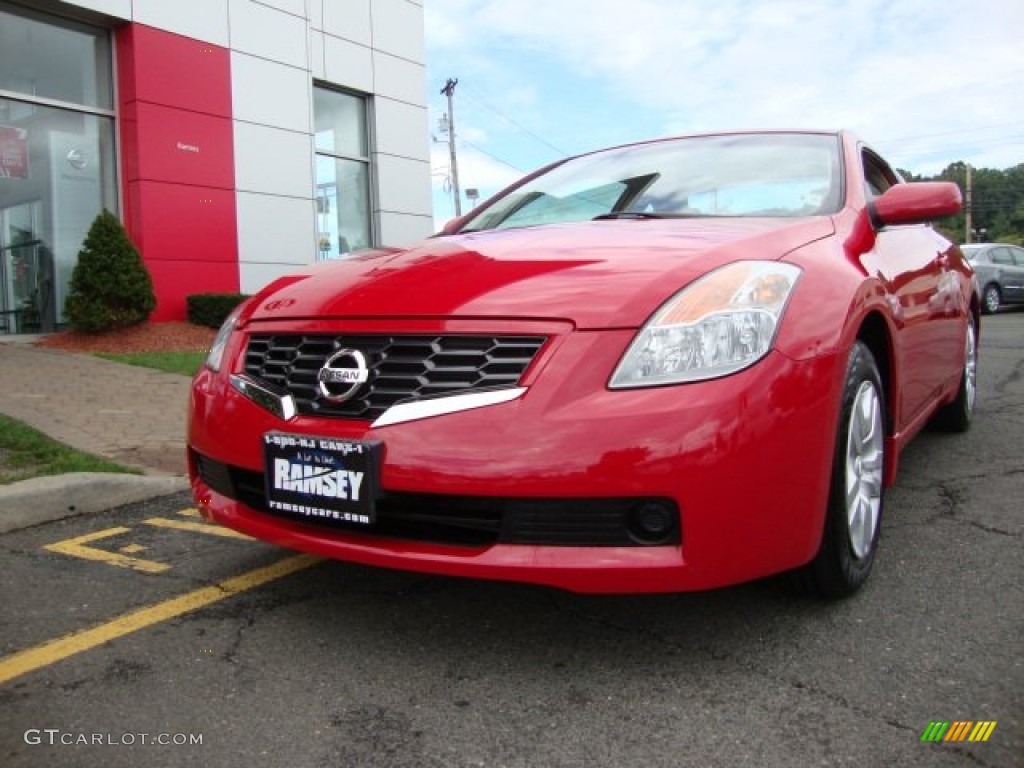 2009 Altima 2.5 S Coupe - Code Red Metallic / Blond photo #1