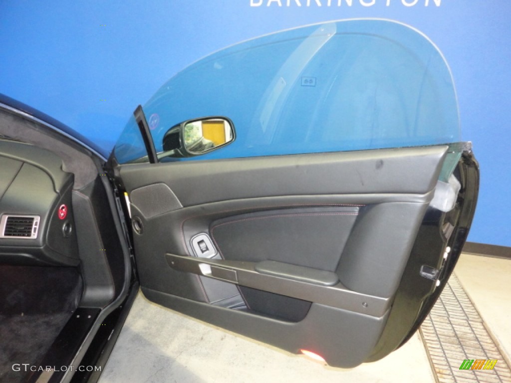 2008 Aston Martin V8 Vantage Roadster Obsidian Black Door Panel Photo #70386336