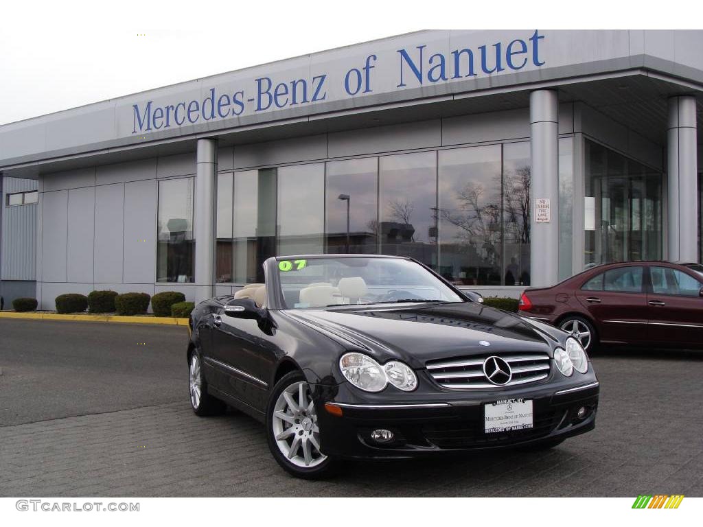 2007 CLK 350 Cabriolet - Obsidian Black Metallic / Stone photo #1