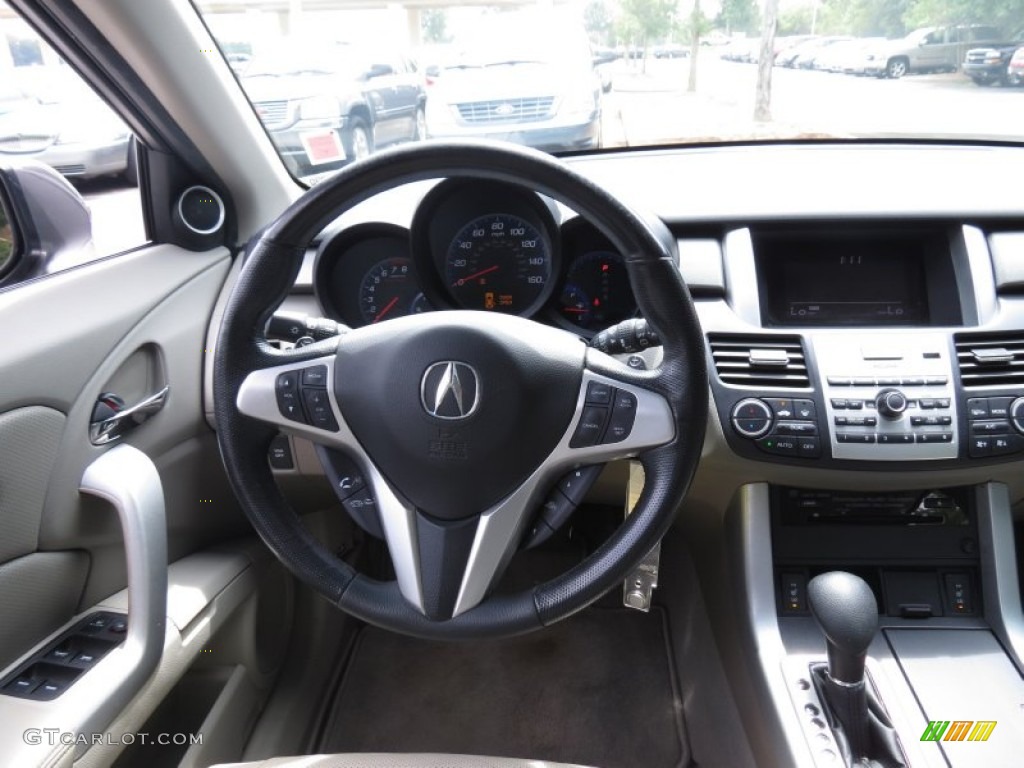 2008 Acura RDX Standard RDX Model Ebony Steering Wheel Photo #70386885