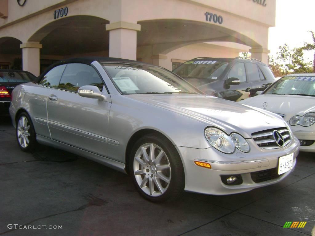 2007 CLK 350 Cabriolet - Iridium Silver Metallic / Black photo #1