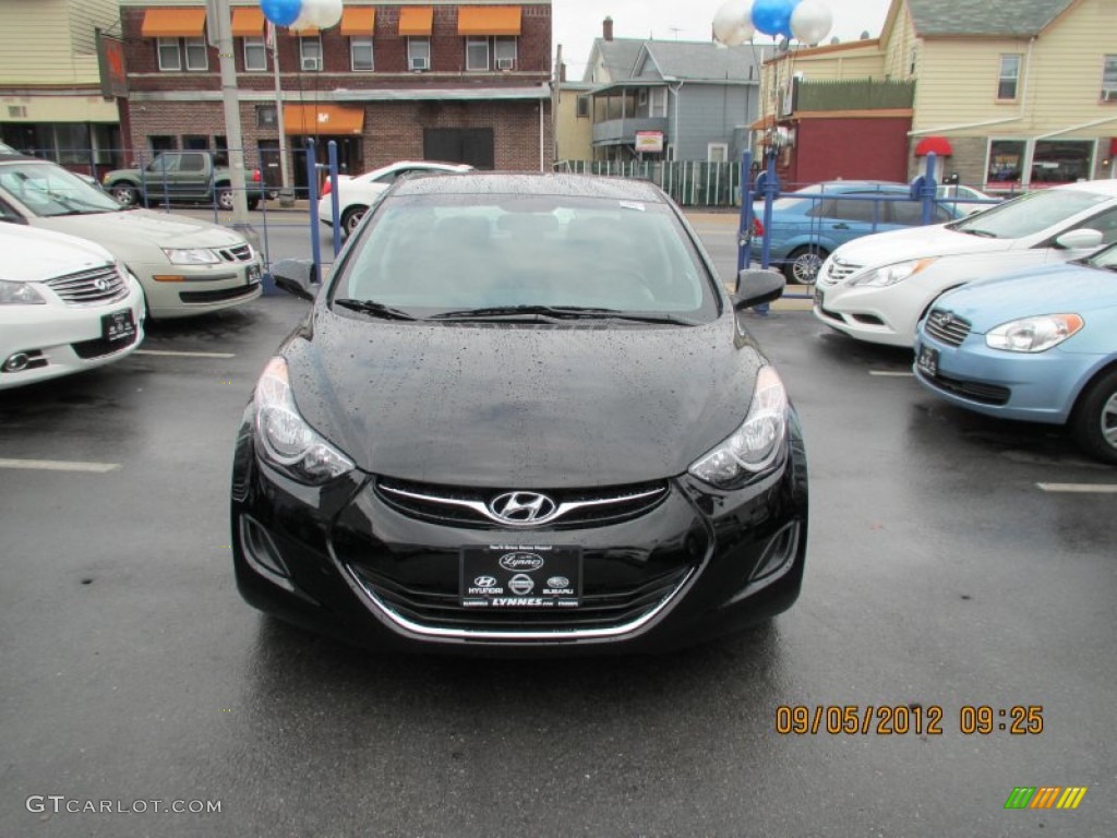 2012 Elantra GLS - Black Noir Pearl / Gray photo #1