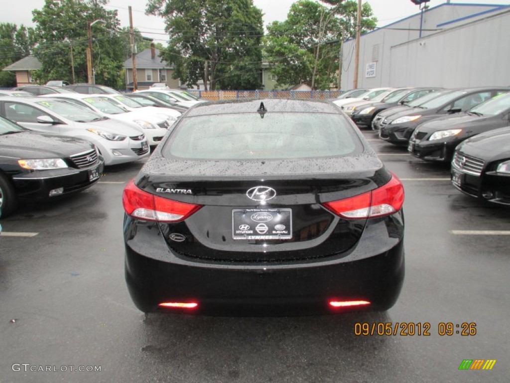 2012 Elantra GLS - Black Noir Pearl / Gray photo #4