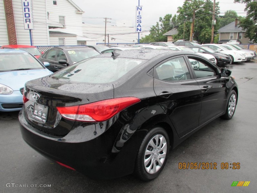 2012 Elantra GLS - Black Noir Pearl / Gray photo #5