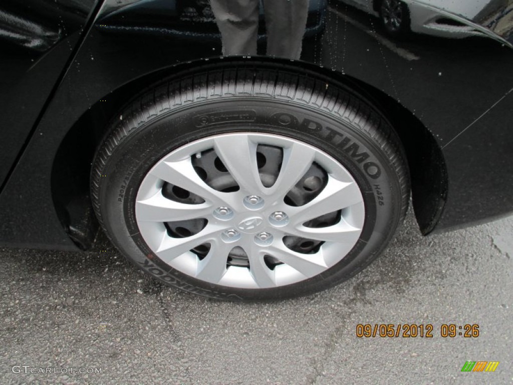 2012 Elantra GLS - Black Noir Pearl / Gray photo #7
