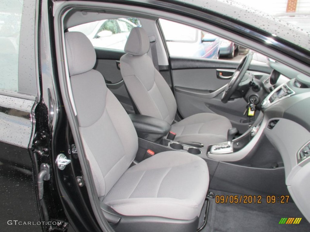 2012 Elantra GLS - Black Noir Pearl / Gray photo #11