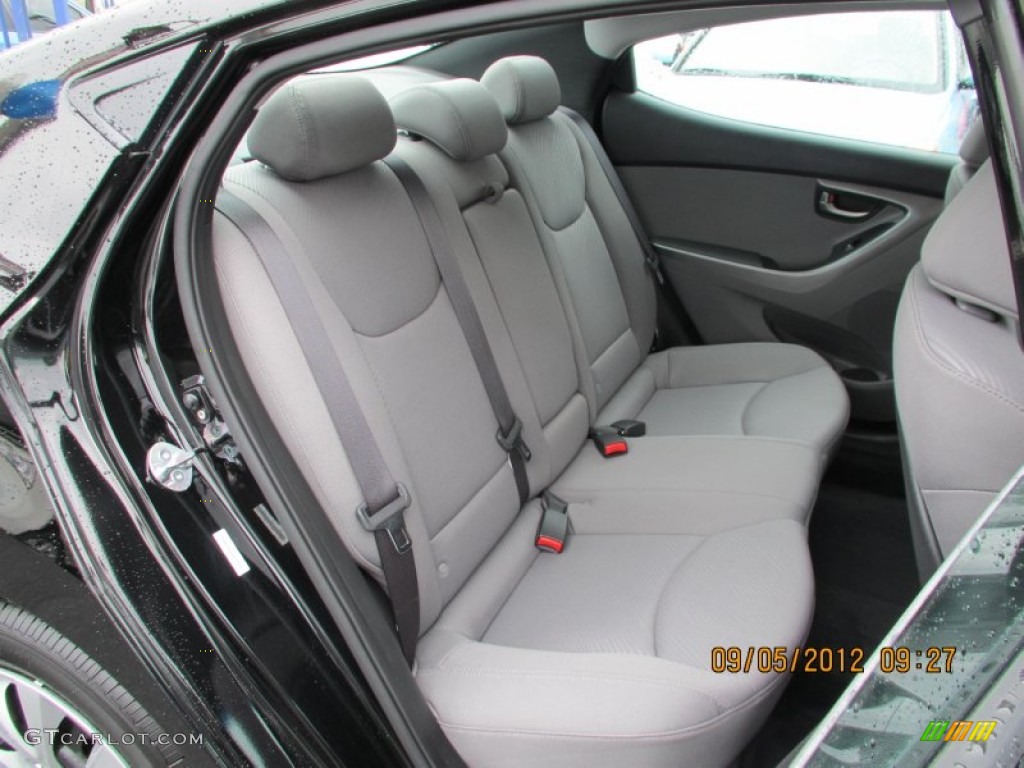 2012 Elantra GLS - Black Noir Pearl / Gray photo #12